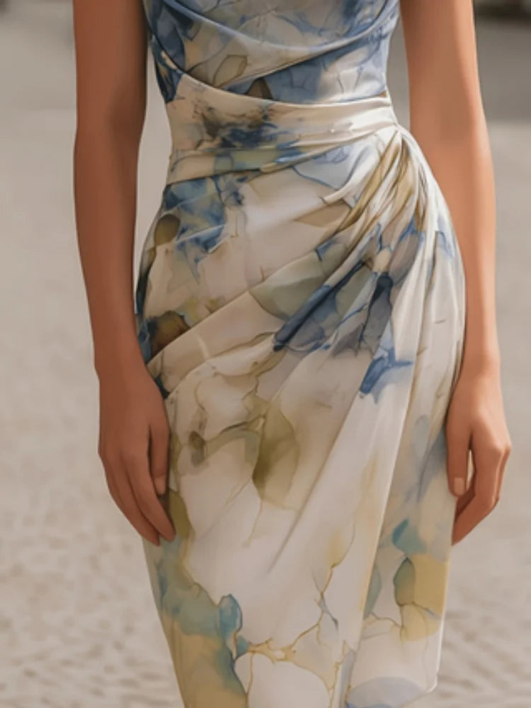 Women's elegant off-the-shoulder and fitted long dress, suitable for commuting, casual outings, weddings and formal banquets.