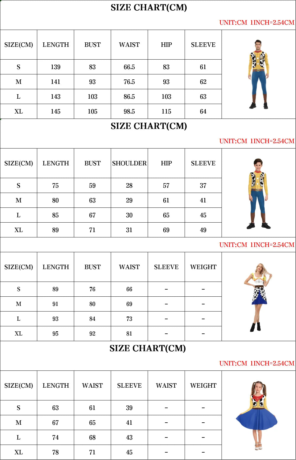 Woody Cosplay Costume Men Boys Jumpsuit Halloween Family Matching Outfits Carnival Party Cowboy Jessie Women Fancy Dress