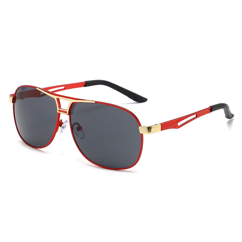 Sunglasses for Men Aviator  UV 400 Protection Military Style Metal Mirror Sun Glasses 1021 BAZAARHUBO