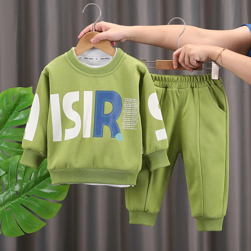 1-5T Boys' Fashion Set children's autumn clothes casual Girls'pullover Top and Pant Outfit for kids clothing two-piece sets