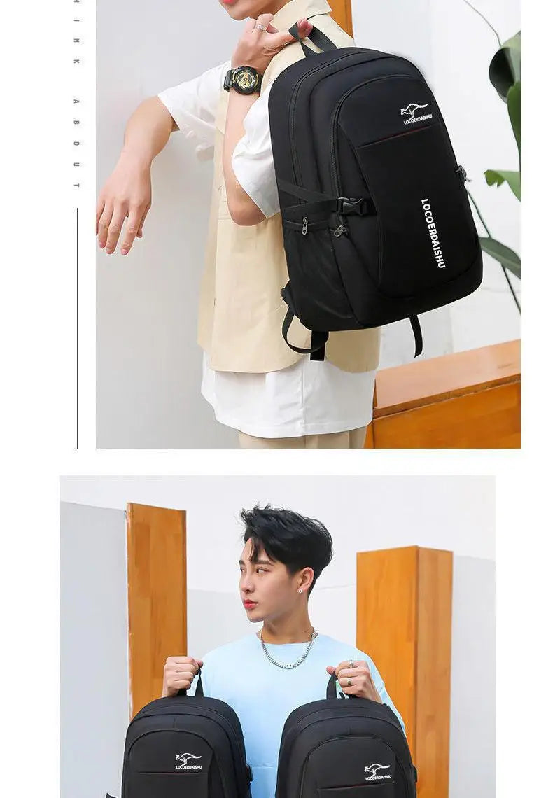 Men's and women's large-capacity trendy outdoor travel casual backpacks and schoolbags, airplane cabin backpacks