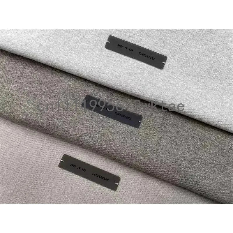 Season 9 Men's Oversized Hoodies Two-pieces Sets Brand Design Metallic Texture Silicone Letter Hoodie Couple Sports Tracksuits