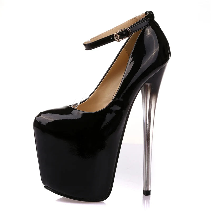 19cm Extreme High Heels Pumps Women Shoes Platform Black Nude Heels Sexy Party Stripper Dance Party Nightclub Shoe Large Size 50