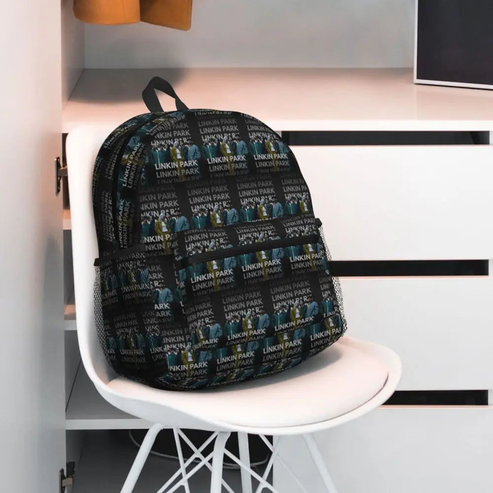 L-Linkin-S P-Park-S Band Student Backpack School Bag Hiking Travel Daypack for Boys Girls Fashion Bookbag Shoulder Bags