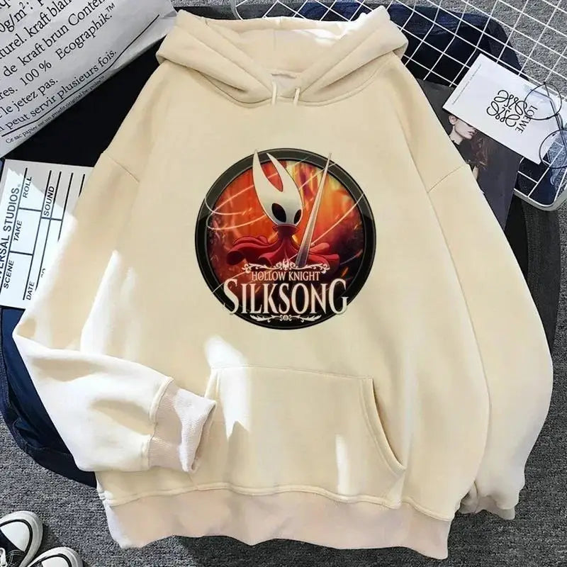Hollow Knight Hoodies Men Korea Ulzzang Grunge Y2k Aesthetic Fmale Autumn and Winter Pullover Hoddies Streetwear Graphic