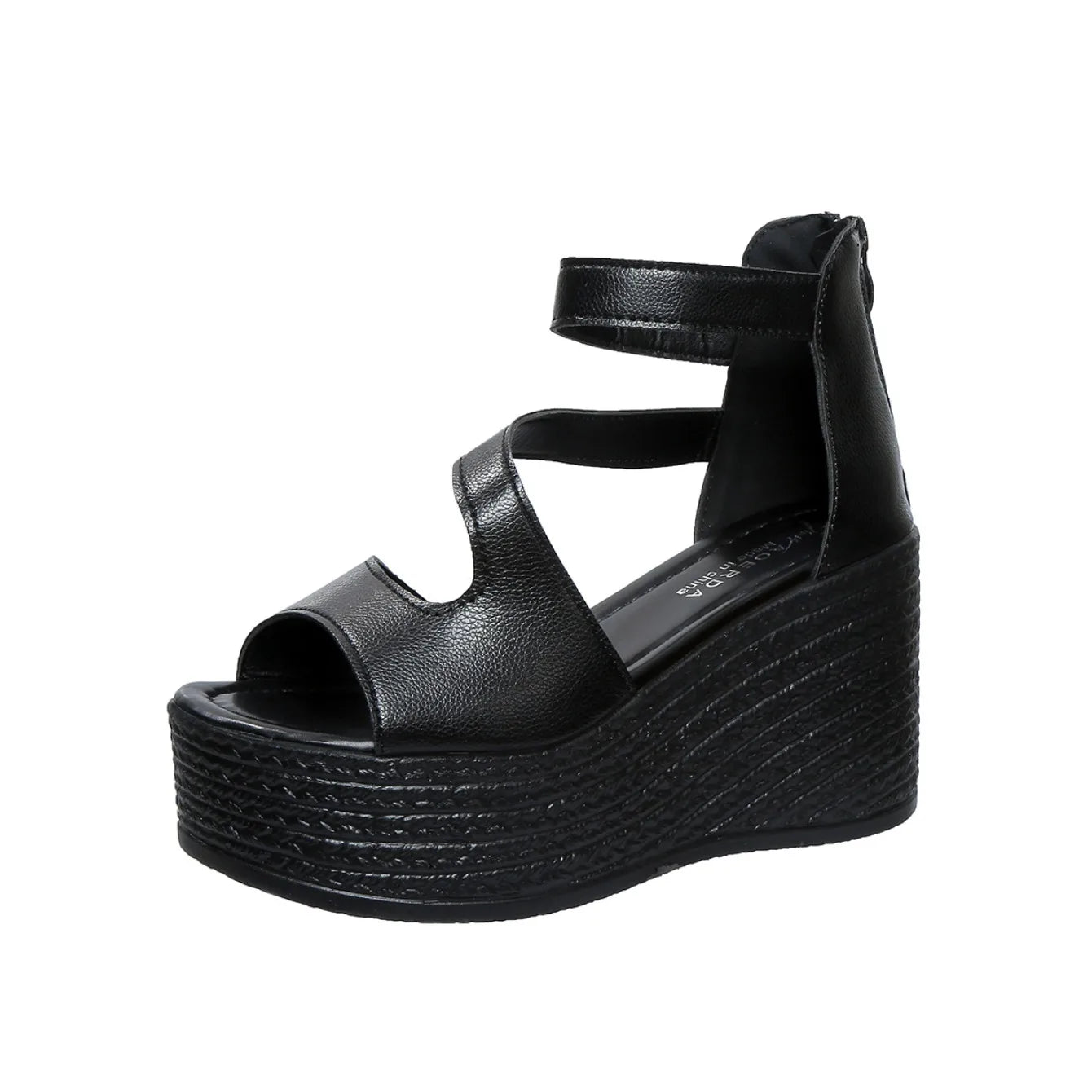 Women Wedges Sandals 2024 New Summer High Heels Sandals Women Fashion Beach Solid Platform Shoes for Women Sandalias De Mujer