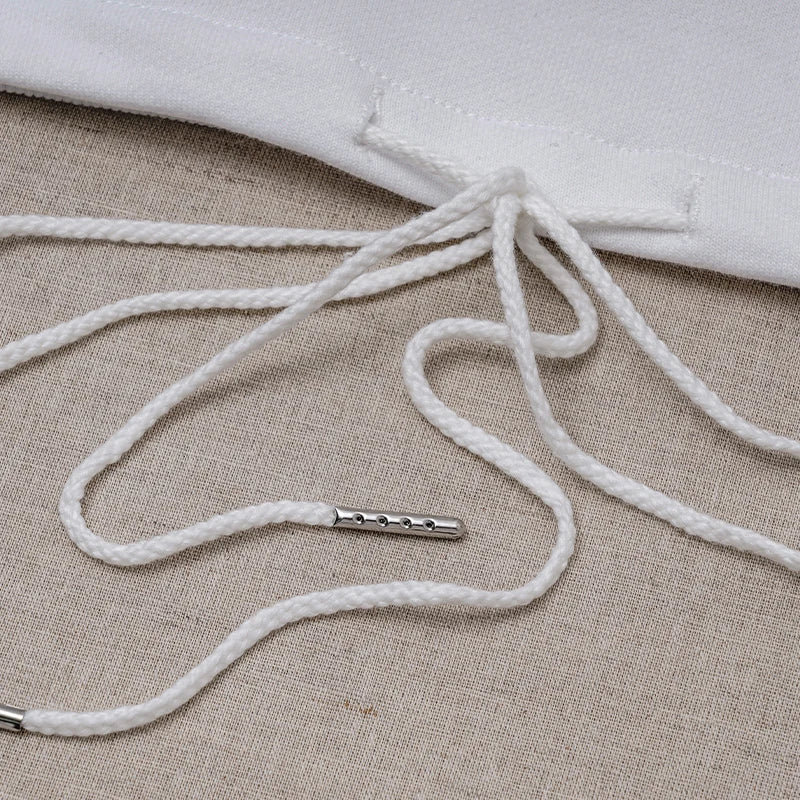 100% Cotton Women's Drawstring Sweatshirt Autumn New Casual Solid Long Sleeved Korean Fashion Streetwear Female Pullover