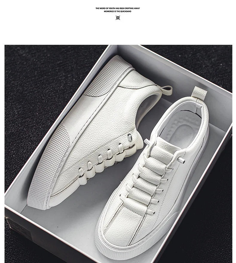 White Sneakers for Men  Fashion Casual Lace Up Round Toe Flat mens Running Sport Shoes Zapatillas Deportivas Hombre 2024