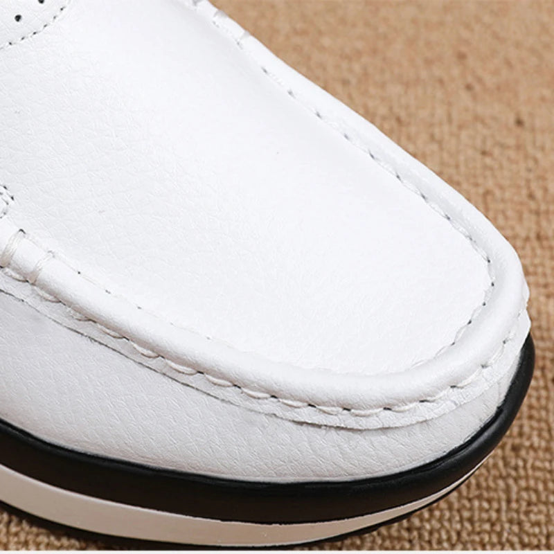 Spring Women's Loafers Comfortable Female Vulcanized Shoes Wedge Moccasin Orthopedic Slip-on Platform Shoes for Women Zapatillas