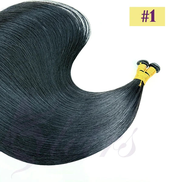ADEIRS Genius Wefts Extensions Hair Bundles Brown Blonde 100% Real Human Hair Straight Remy Hair Invisible can Curly