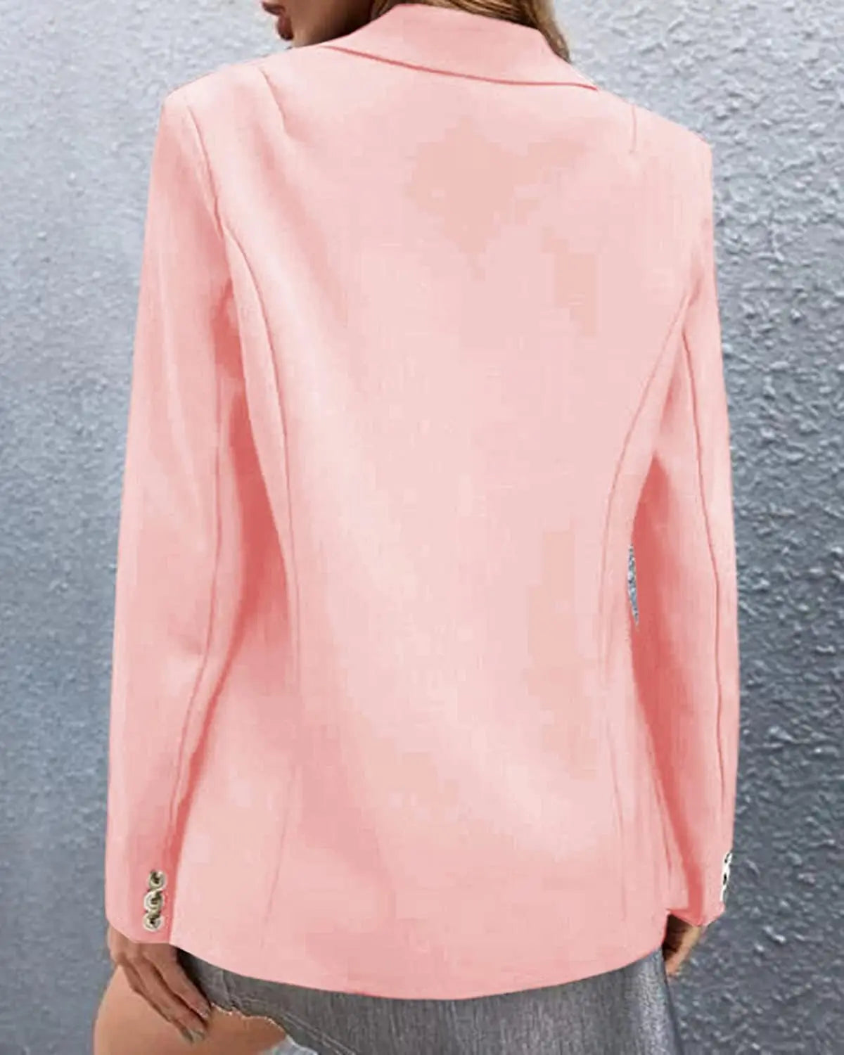 Spring Womens Office Blazer Long Sleeve One Button Solid Color Jacket