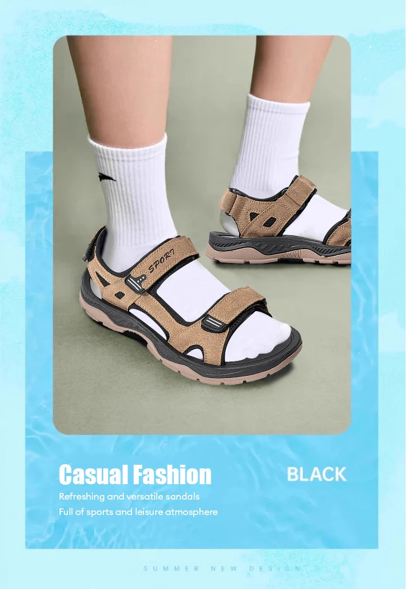 Men's Summer Beach Sandals Holiday Breathable Water Shoes Male Retro Comfortable Quick Drying Casual Sandals