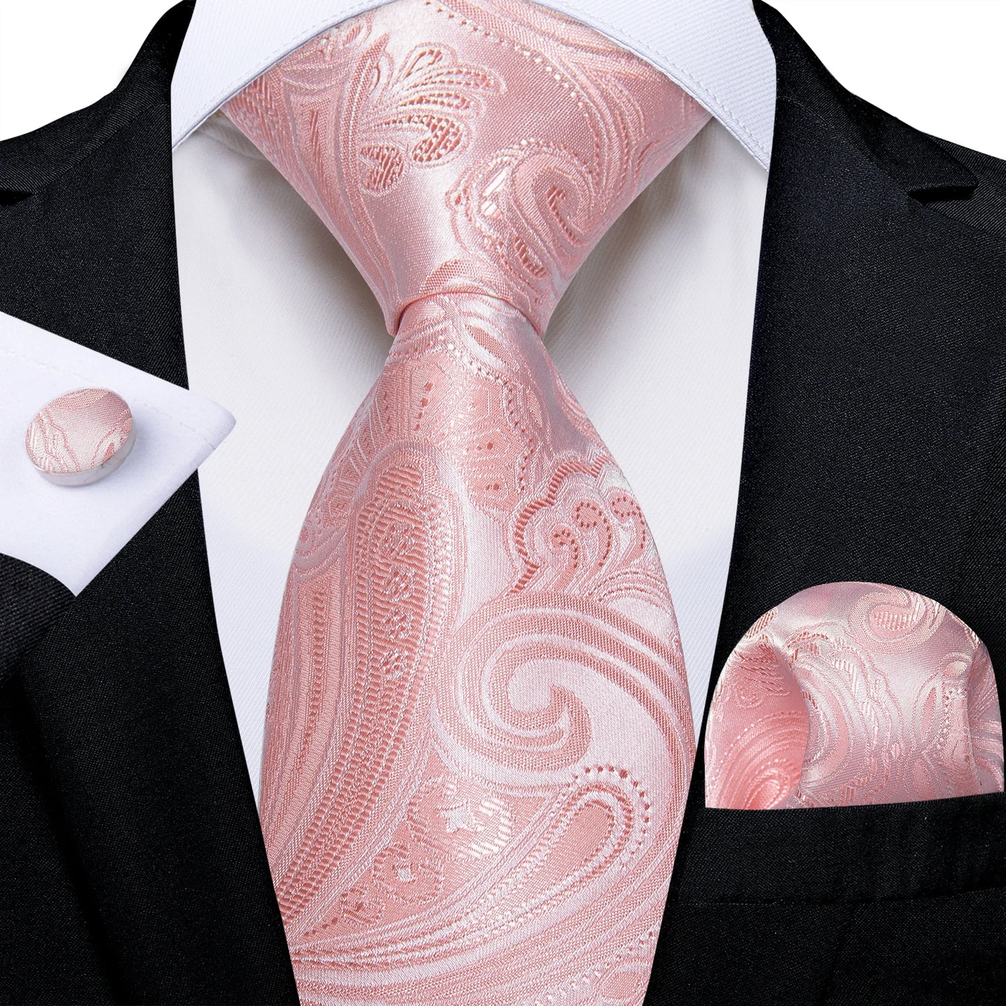 Dark Red Plaid Silk Ties for Men Classic 8cm Business Wedding Party Accessories Pocket Square Cufflinks Gift DiBanGu Dropship BAZAARHUBO