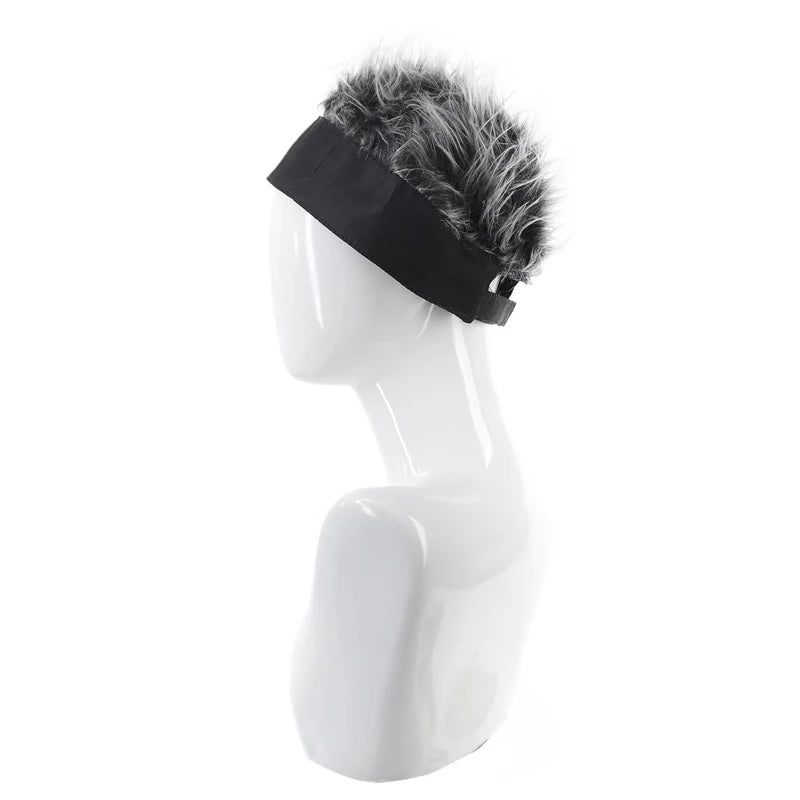 Men Short Hat Wig Synthetic Men's Hair Visor Sun Hats Spiked Hair Hip Hop Beanie Hat for Men Daily Wear Adjustable Hair Wig