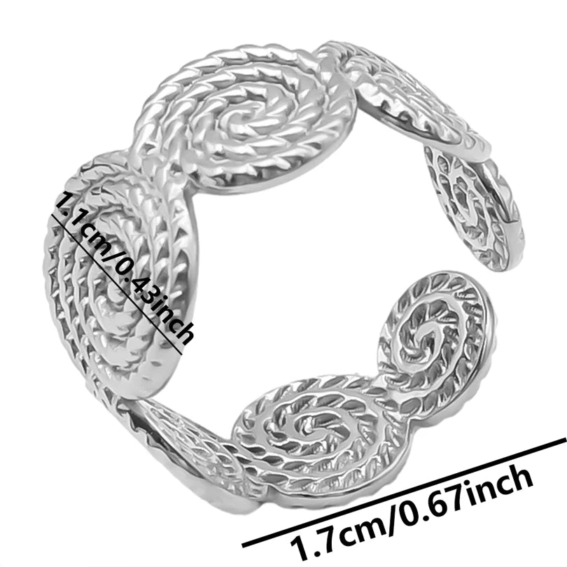 Fashion 5pcs/lot Marine Jewelry Sea Animals Conch Starfish Shell Rings Stainless Steel Rings Jellyfish Scallop Oceans Women Gift