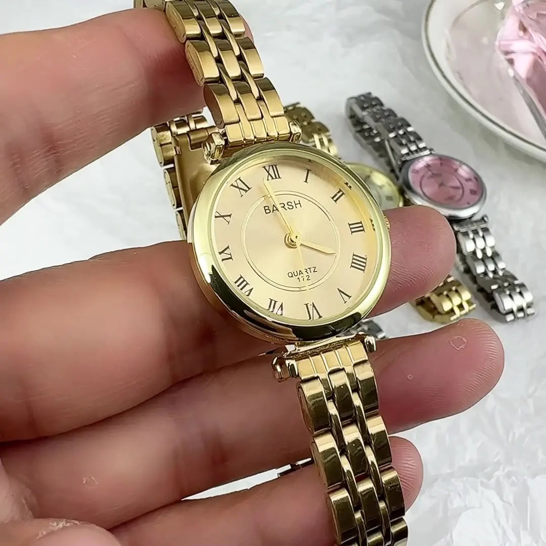 UTHAI New Women's Watch Steel Strap Exquisite Ladies' Watches Simple Thin Compact Fashion Wrist Watch Clock
