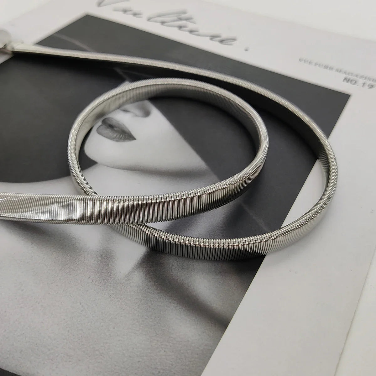 Fashion Gold Chain Belt Female Waist Elastic Dress Waistband Ladies Silver Metal Belts For Women Luxury Y2k Accessory BAZAARHUBO