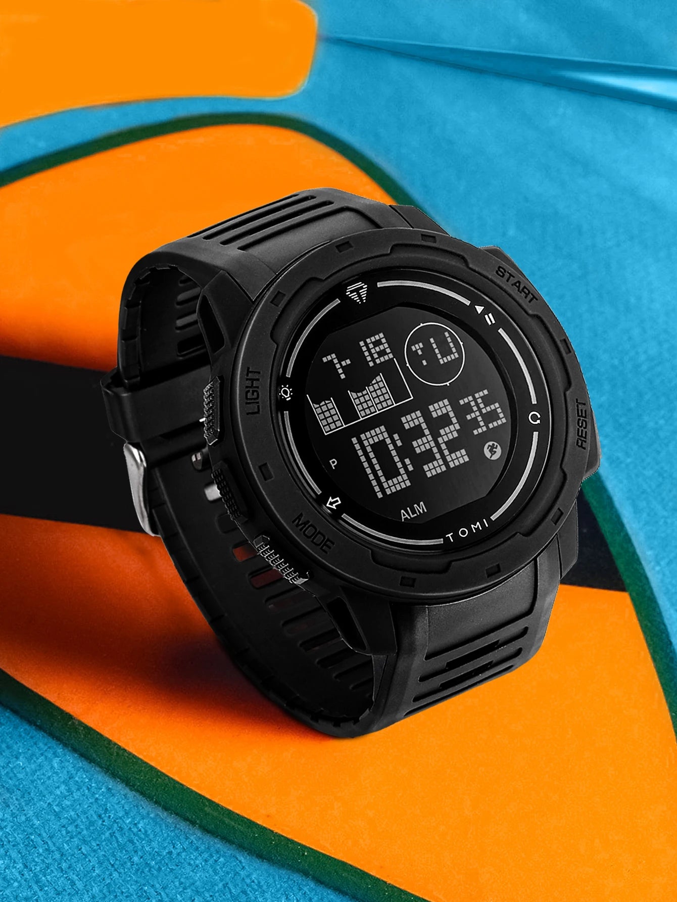 TOMI Sports Watch Digital Watch Multi functional Waterproof Stop Watch Student Sports Electronic Watch Children's Gift