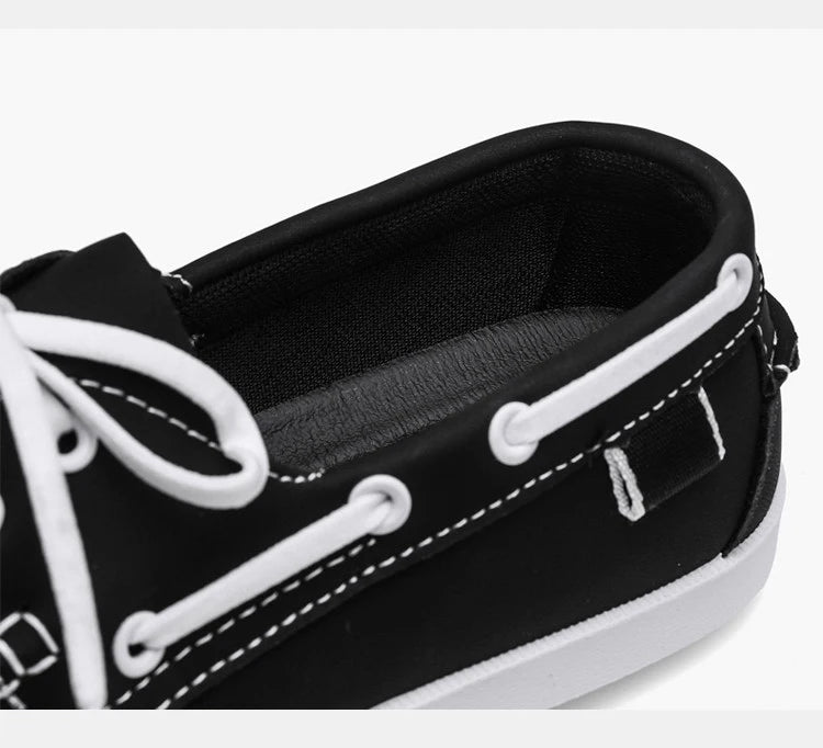Men Loafers Strap Design Boat Shoes PU Leather High Quality Comfortable Slip-On Soft Flat Driving Shoes For Male Plus Size 40-48