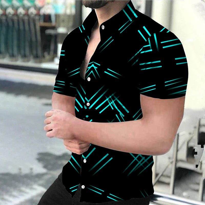 Luxury Shirt Owl 3d Print Shirts Men Women Fashion Oversized Blouse Men's Lapel Shirt Beach Camisas Men's Clothing Bussiness