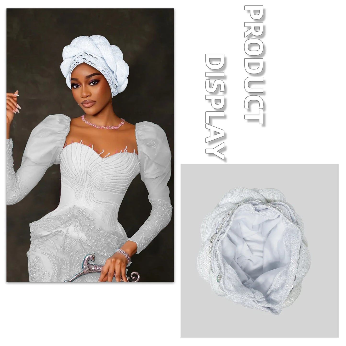 Fashion Hats for Women African Headtie Turban Auto Gele Head Wraps Cap Wedding Party Muslim Hijab Bonnet Headscarf Nigeria Geles