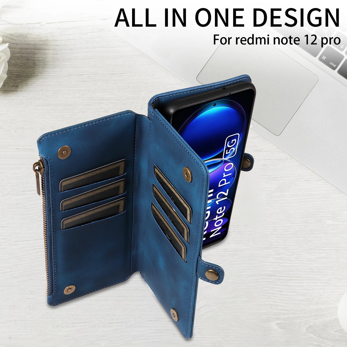 For Xiaomi Redmi Note 15 14 13 15C Poco X7 Pro F5 12 13C 14C 13T 15T Plus 5g Cases 4g Leather Wallet Card Holder Flip Phone Bags