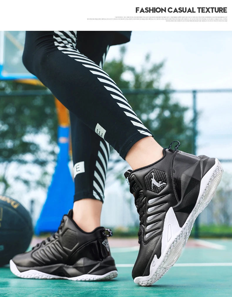 Men's Basketball Shoes Breathable Cushioning Non-Slip Wearable Runing Shoes Gym Training Athletic Basketball Sneakers for Women