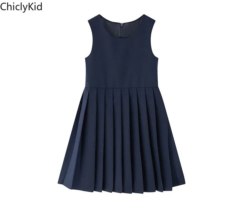 Boys Shirt Shorts Girls Pleated Preppy Dress Outfits Kids Japan Korean Clothes Set Child Students Summer British School Uniforms
