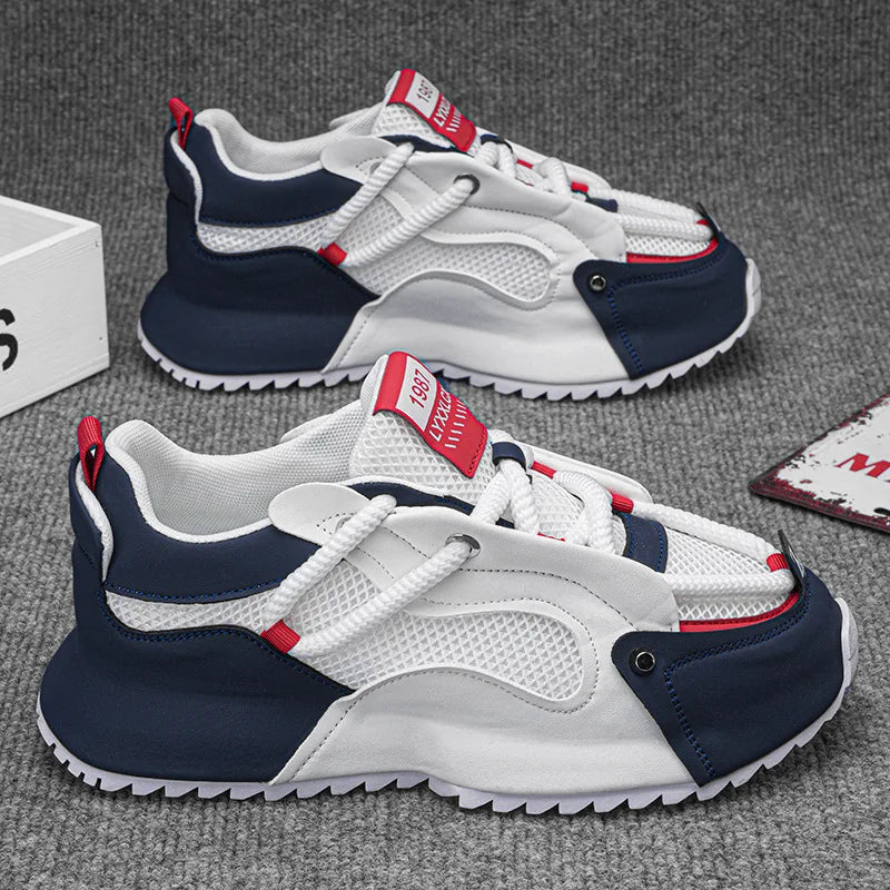 Fashion brand tenis men casual faux leather sneakers male wedged shoes new spring summer breathable trainers man gym run shoes