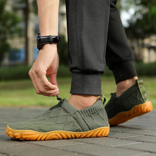 Minimalist Men's Barefoot Shoes Anti Slip Breathable Knitting Walking Shoes for Men Wear-resistant Lightweight Running Sneakers