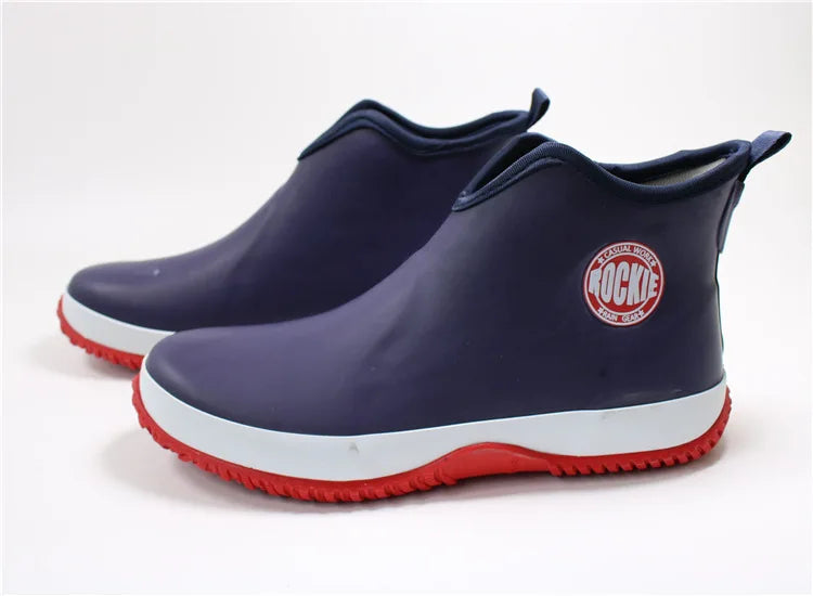 Men's Non-Slip Rain Boots Waterproof Rubber Ankle Boots Outdoor Leisure Fishing Boots Student Rain Boots Platform Boots 장화 2023