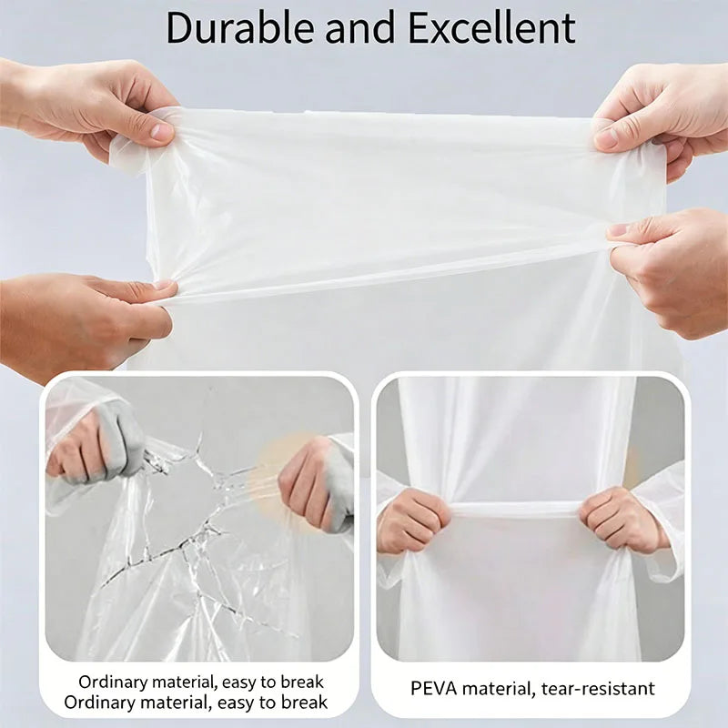 Hooded Raincoat for Men and Women, Travel, Camping, Fishing, Portable Waterproof Raincoat (Comes with Shoe Cover and Shoe Brush)