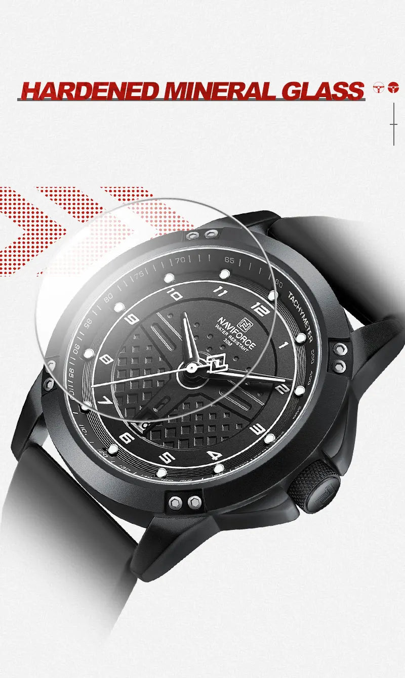 NAVIFORCE Trend Quartz Wristwatch Fashion Waterproof Men's Watches Sport Silicone Strap Male Luminous Clock Relogio Masculino
