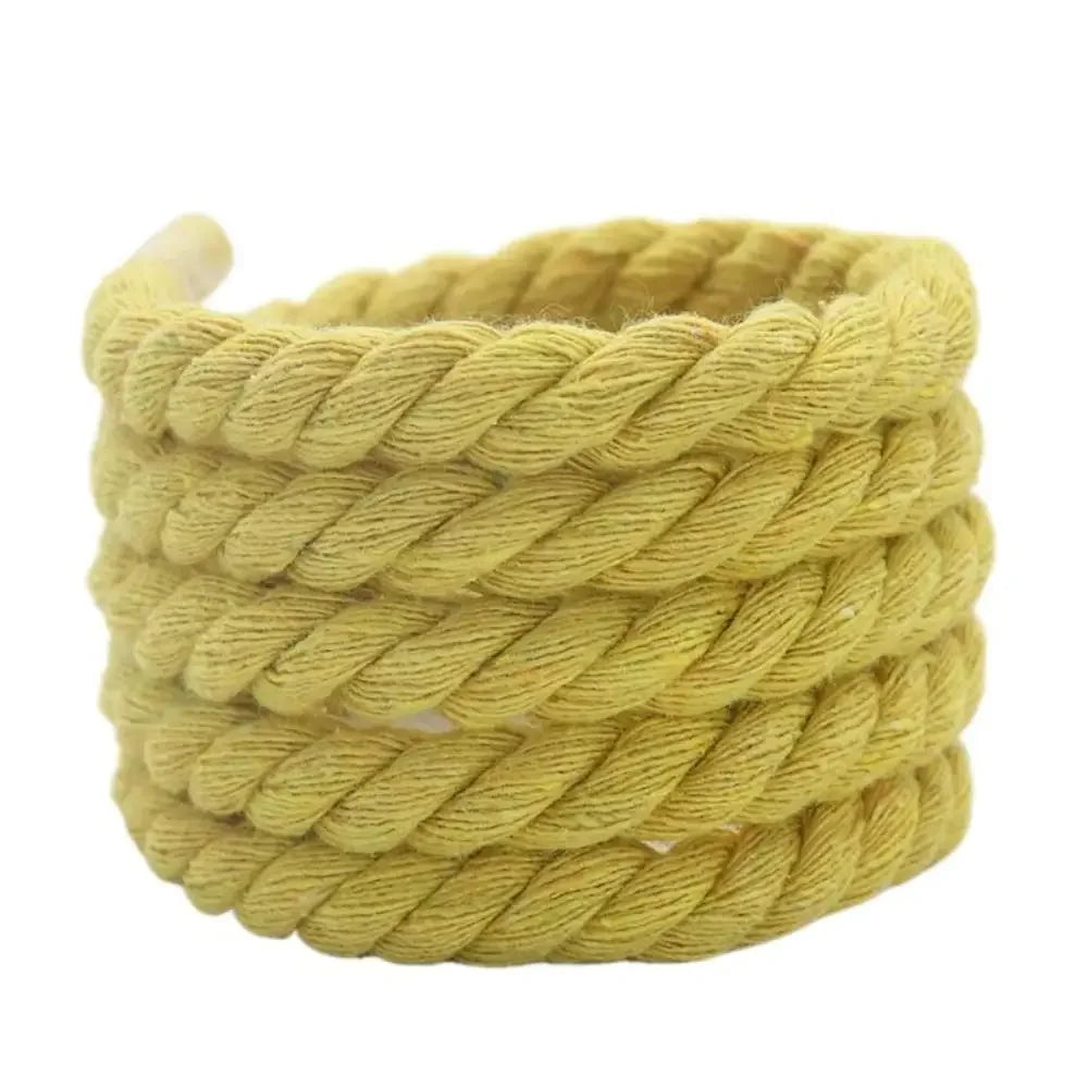 1/8Pair Round Thick Rope Laces Polyester Cotton High Quality Solid Color Laces 0.8cm 120/140/160cm Width Colorful Bold Shoelaces
