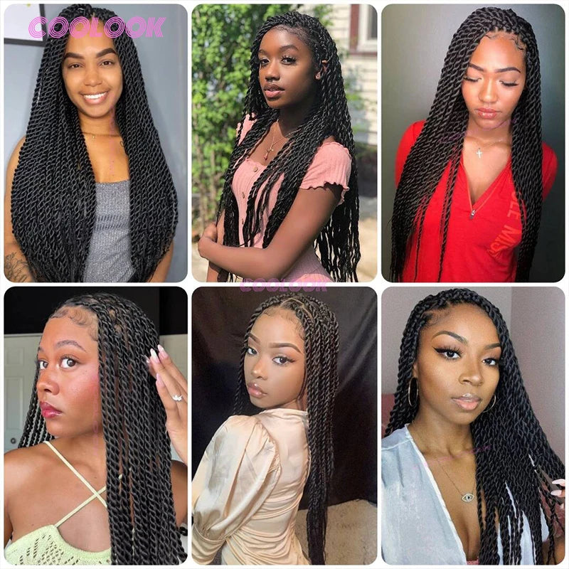 36" Cornrow Braids Lace Wigs Synthetic Full Lace Braided Wigs For Women Knotless Box Braid Wig Braid African Braided Wigs