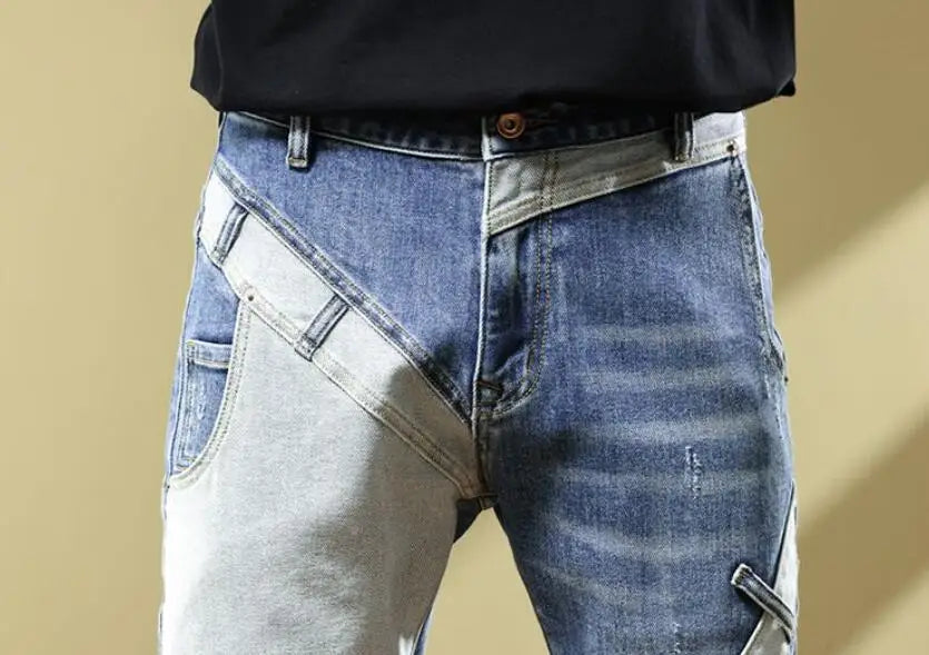 Jeans for Men Tapered Harem Mens Cowboy Pants Stylish Trousers Slim Fit Boot Cut Luxury Casual Loose Stretch Harajuku Elastic Xs