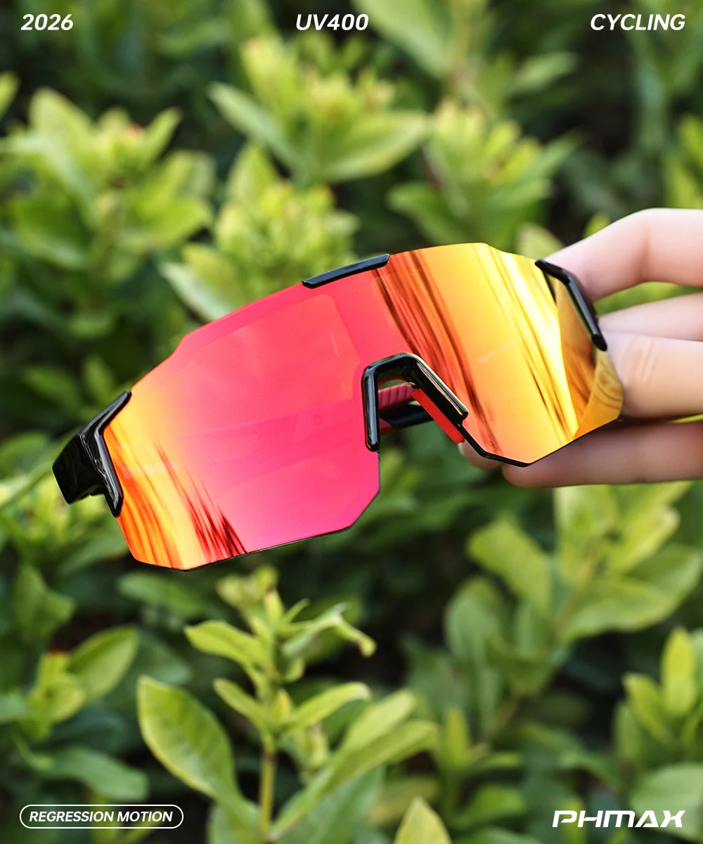 PHMAX Polarized Cycling Glasses Men's Woman Bike Bicycle Polarized Sunglasses 2026 MTB Road Racing Lightweight Flexible Goggle