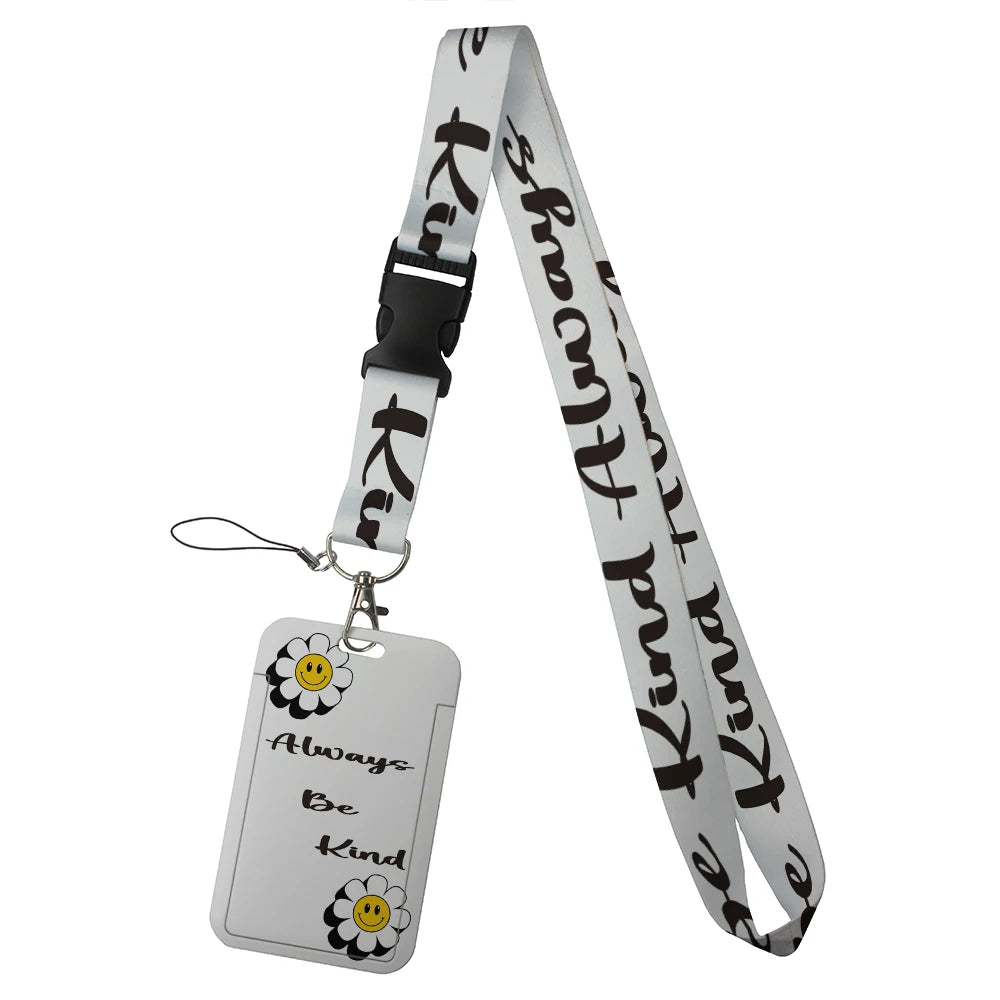 quotation card holder Lovely hanging rope  ID pass hang accessories holder lanyard Student  Bus passr protective Case