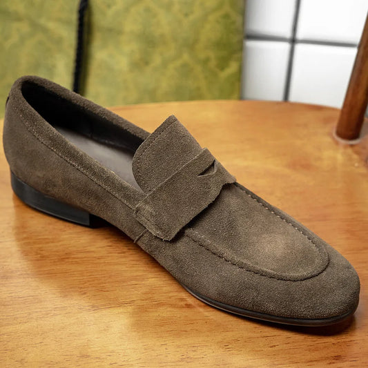 NEW 2025 French Elegant Men's Loafers Business Formal Casual Leather Shoes Handmade Cowhide Moccasin Shoes For Men