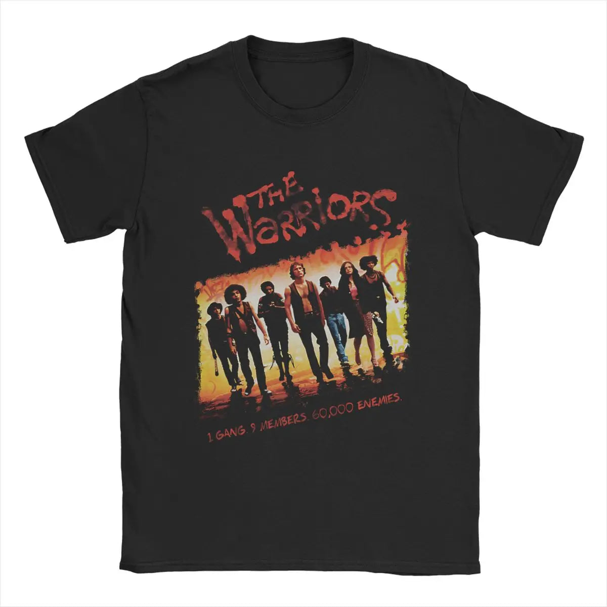 Novelty The Warriors One Gang T-Shirt for Men Crewneck Pure Cotton T Shirts Short Sleeve Tees Graphic Tops