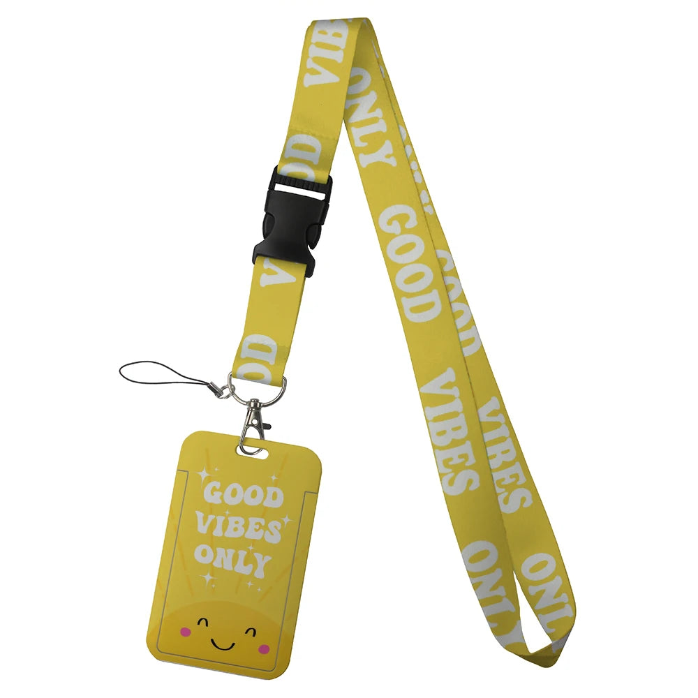 quotation card holder Lovely hanging rope  ID pass hang accessories holder lanyard Student  Bus passr protective Case