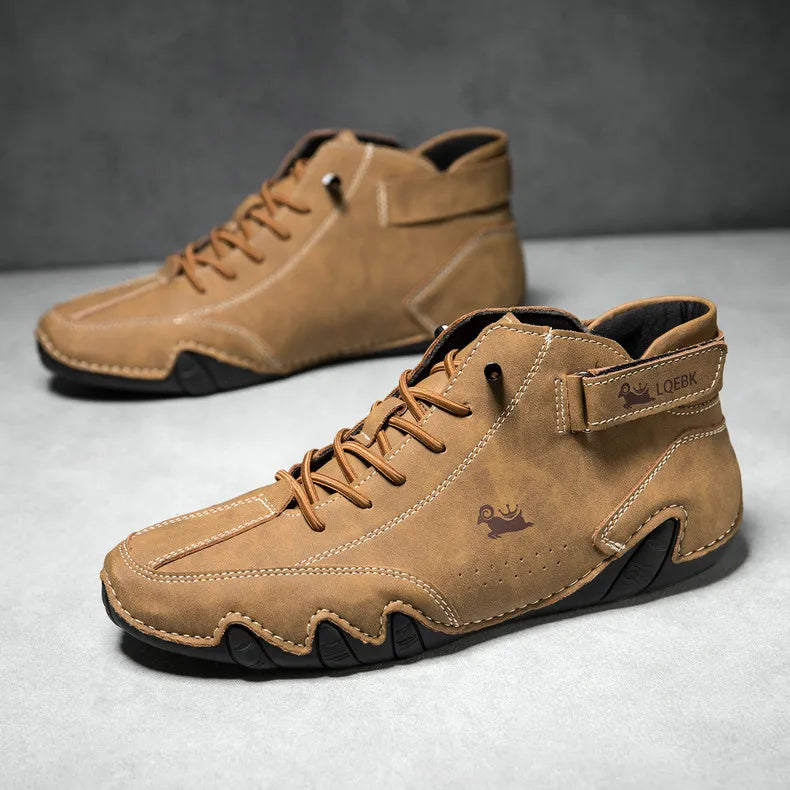 LDECK Leather Casual Shoes Sneakers for Men Fashion Outdoor Walking Loafers Shoes Comfortable Footwear Luxury Man Boots 2025 New