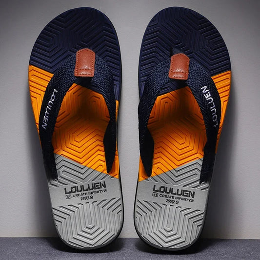 High Quality Men's Slippers Summer Casual Beach Shoes Fashion Mens Outdoor Slippers Flat Sole Non-slip Shoes New Pantuflas Mujer