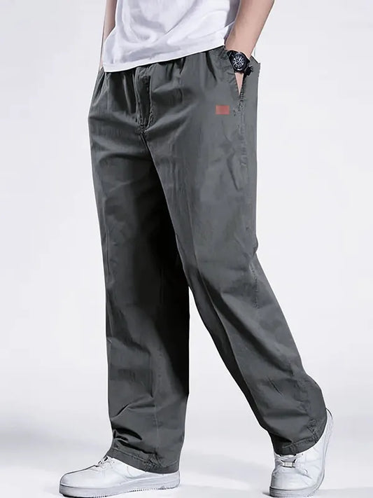 2025Mens Casual Jogger Pants Relaxed Fit Cargo Pants Drawstring Sweatpants Hiking Outdoor Twill Sport Pants