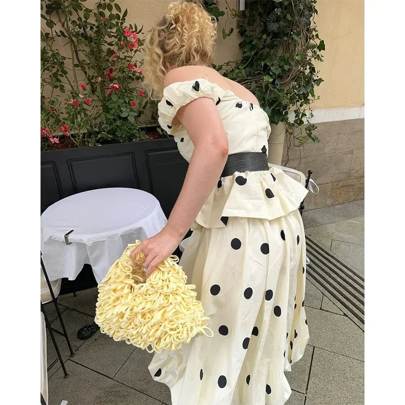 Vintage Polka Dot Backless Tank Tops Sexy Summer Street Chic Slim Deep V Neck Vest Casual Ruffles Sleeveless Tops Woman 2026 BAZAARHUBO