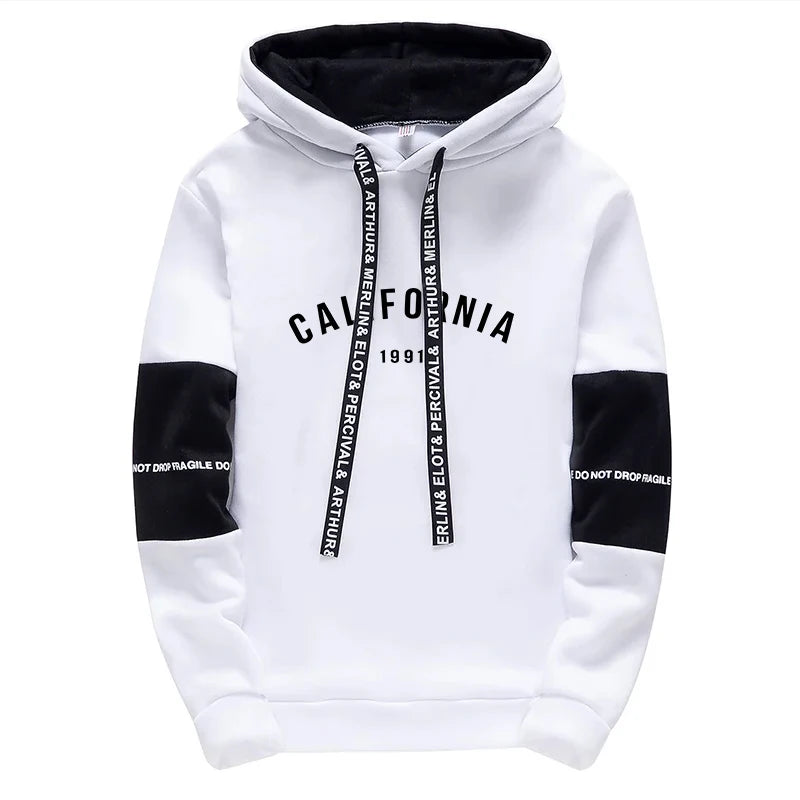Mens Tracksuit Fashion Casual Hooded Sweatshirts Outdoors Sports Jogging Man Clothing Daily Versatile Single Piece Hoodie Pants