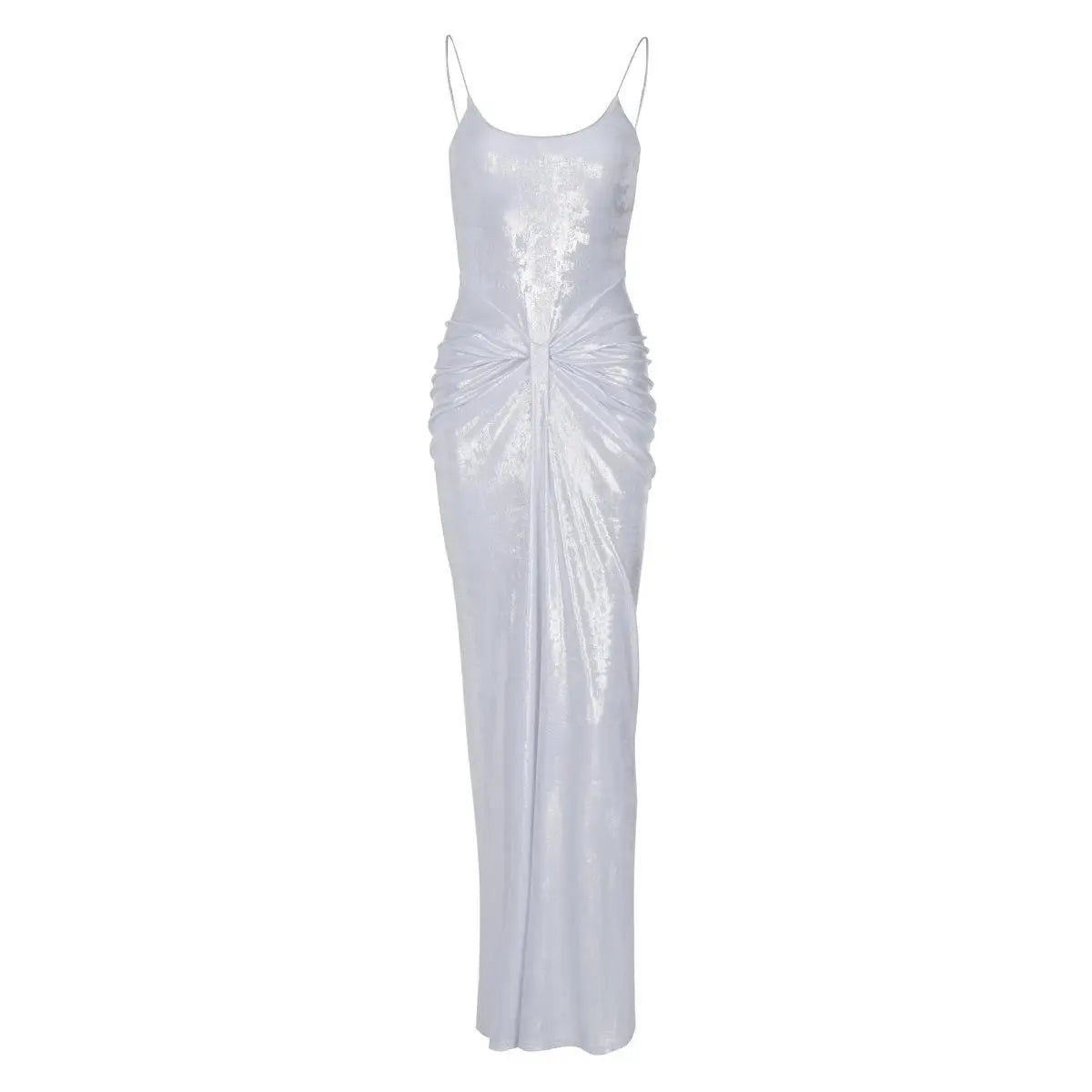Sexy Royal Sister Style European and American Women's Clothing Fashion Wrinkled Kink Waist Tall Slim Long  Suspender Dress