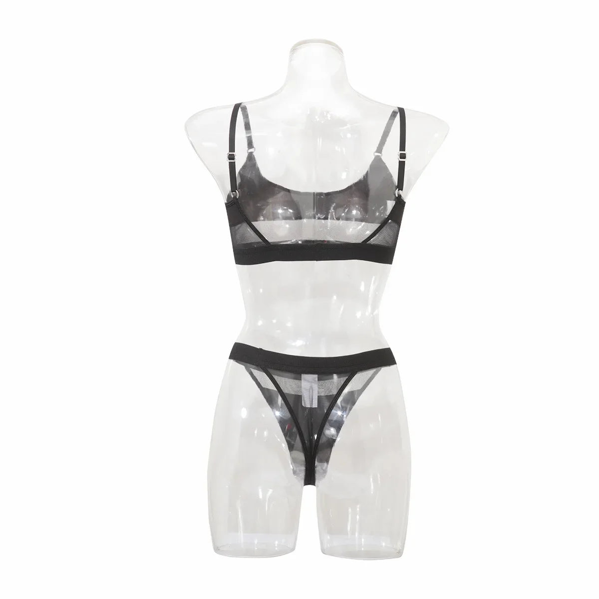 Women Sexy lingerie Set Patchwork Seethrough Mesh Nightwear Sleep Thongs Underwear Valentine's Sets Gathered Pajamas