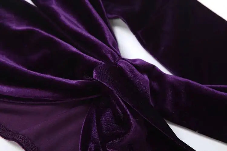 Sexy Fashion 2 Piece Set Woman Velvet Cross Kink Tank Tops+Hollow Design Ruched Long Skirts Club Party Coquette Outfits
