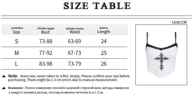 Women Summer Tank Top Y2K Lace Print Slim Fit European American Street Style